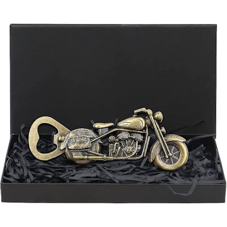 Öppnare för öl, roliga presenter, ölpresenter till män med presentförpackning, vintage motorcykelpresenter, födelsedagspresent till pappa, make, 