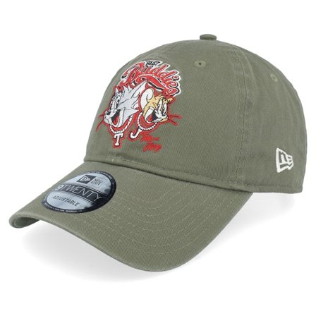 New Era - Grün Unconstructed Cap - Tom And Jerry 9TWENTY Olive Dad Cap @ Hatstore