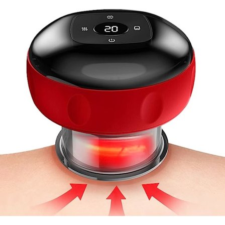 Gua Sha Massage Tool Smart Dynamic Cupping Therapy Set Röd