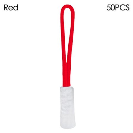 50 st Dragkordsdragare med dragkedja RÖD