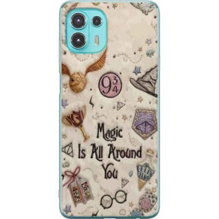 Kompatibelt Mobildeksel til Motorola Motorola Edge 20 Lite Broderad magisk illustrasjon med symboler, sitater og fantasiverden inspirert av eventyr so