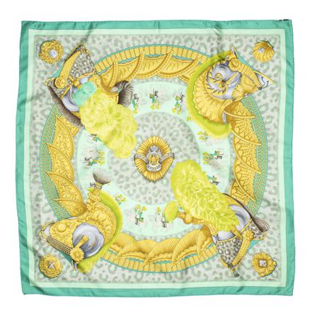 Hermès Vintage, Pre-owned Scarf Groen, Dames, Maat:ONE Size