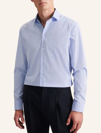 Seidensticker Cityhemden 1/1 Arm - Blue - 43