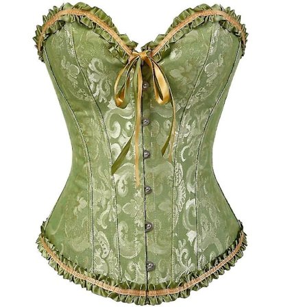 Sexiga kvinnor Bustier Korsett Blommor Snörskorsett Top Bened Waist Trainer Underkläder Overbust Korsetter Body Shaper Plus Size,grön