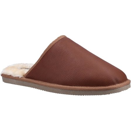 Hush Puppies herr Coady lädertofflor 10 UK Tan