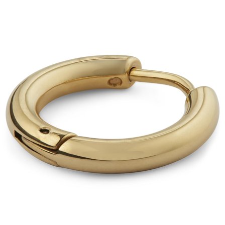 Okragły kolczyk w złotym tonie dla mężczyzn