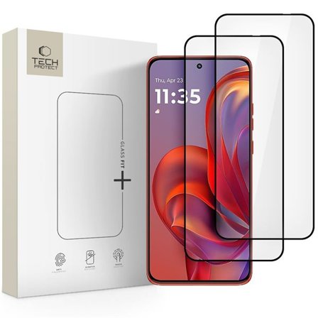 Tech-Protect Glass Fit+ 2-pakning herdet glass for Motorola Edge 50 Neo / 60 Neo - svart