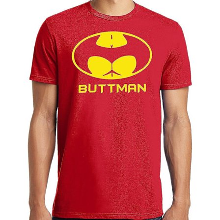 Sjov Big And Tall King Size Buttman Parodi T-shirt
