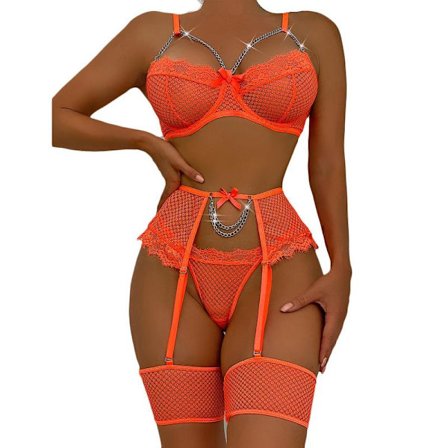 Dame Valentine Sexet Lingeri Undertøj Natkjole Sæt Med Stropper