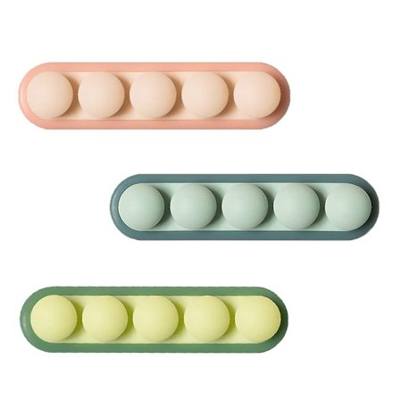 Søde ærteformede kabelclips, USB-kabelorganisator, opladerkabelholder, kabelstyring til bilen, egnet til skriveborde og sengeborde (sæt med tre).