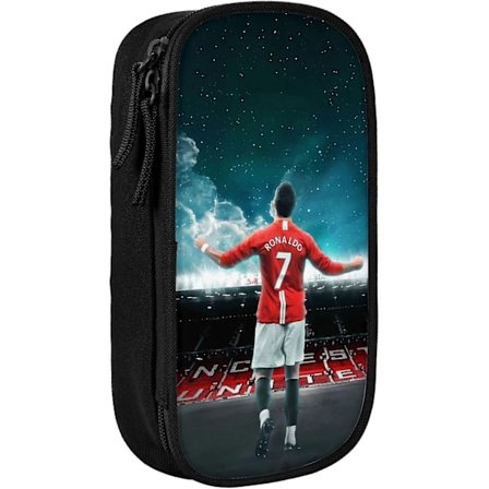 Ronaldo #7 Penalhus med stor kapacitet til kontor og skole, stor opbevaring, taske, pose, holder, makeuptaske til voksne - WELLNGS
