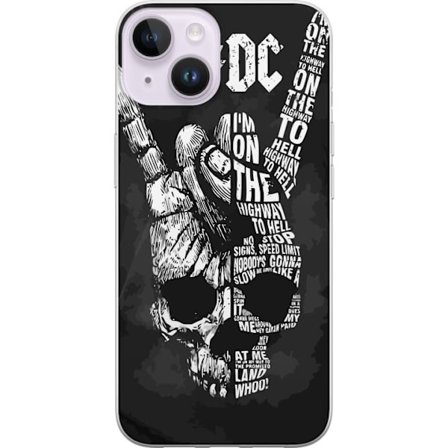 Kompatibelt Mobilskal till Apple iPhone 15 Plus AC DC Rockband Musik Gitarr