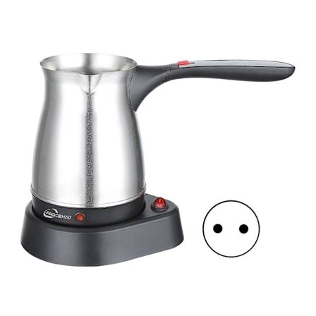 Elektrisk kaffekanna i rostfritt stål 0,5L Stor kapacitet Kaffebryggare Vaxsmältningskanna Värmebeständigt handtag Droppfri hällpip Portabel 