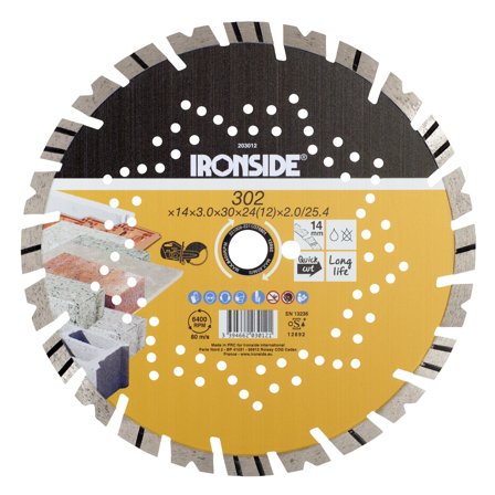 Ironside 203012 Diamantkapskiva Ø125 mm 302 mm, Kapa, slipa & polera