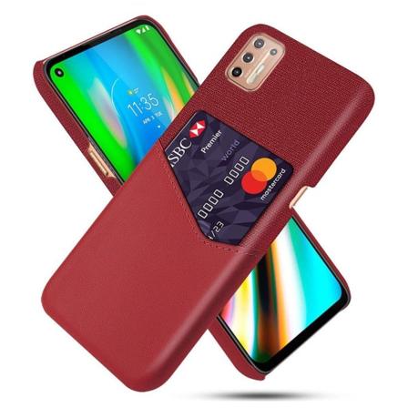 Bofink Motorola Moto G9 Plus korttikotelo - Punainen Red