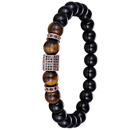 Stilrent Kularmband (Tiger Eye) Natursten