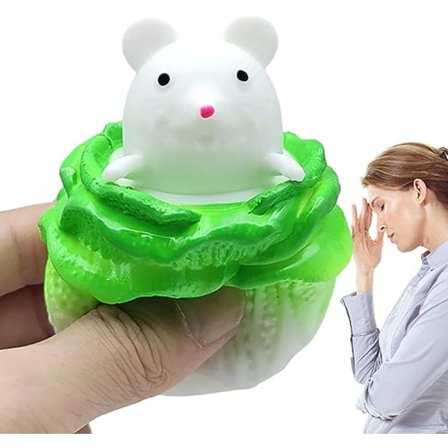 2-pakning (mus) små, elastiske stressavlastende leker for dyr