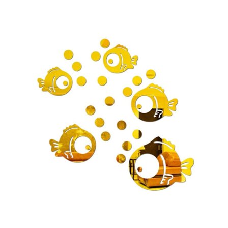 Spejl Wall Stickers Wall Sticker Dekoration GULD