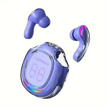 TWS Trådlösa 5.3 Hörlurar Trådlösa Hörlurar Sporthörlurar Stereo, Mobil Hi-fi Stereomusik Och Mikrofon Strömvisning