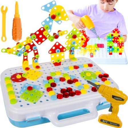 Building Set for Children - Screw Together Different Shapes