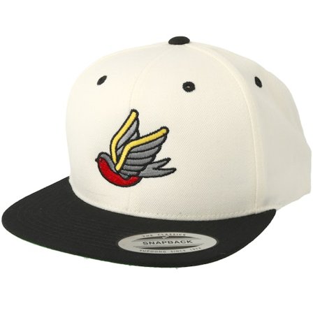 Tattoo Collective - Zwart snapback Cap - Swallow Black/White Snapback @ Hatstore