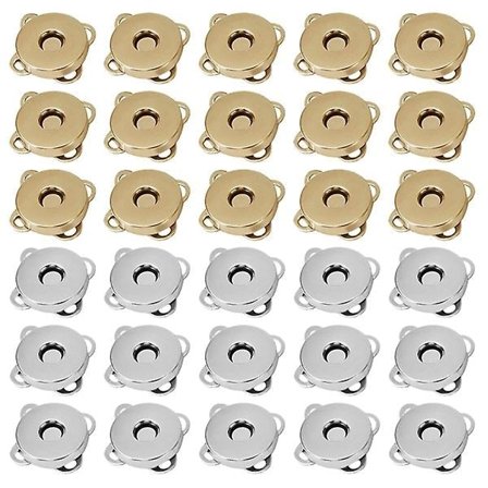 50 stk magnetiske trykknapper magnetiske knapper veske trykknapper spenner klesstilbehør blandede farger Blandede farger 1 Assorted Color