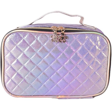 Bærbar Pu Diamant Sminkeveske Magisk Farge Laser Vaskepose Dame Kosmetisk Oppbevaringsveske