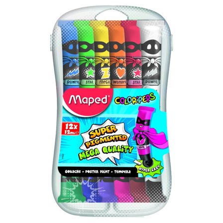 Maped Color Peps Guassiväri Tuubit 12 x 12 ml (3 vuota+)