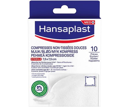 Hansaplast Soft Compress 10 stk, Medicin & Pleje, Plastre, Øvrige