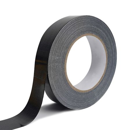 Ekstra stærk forstærket stof tape, 25m x 25mm sort stof tape - kraftig vandtæt reparations tape