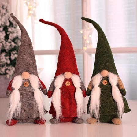 Jultomte Svensk Skandinavisk Tomte Tomte Nisse Festival Dekoration Tillbehör Plyschdocka Present green