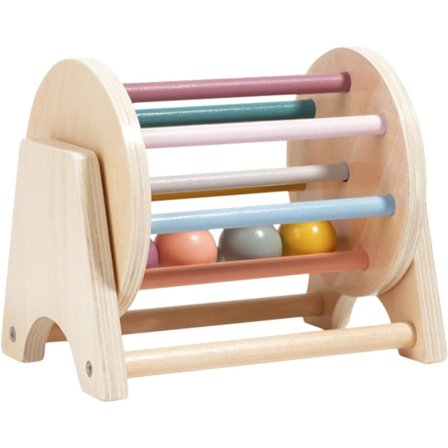 Pyörivä rumpu, pyörivä sateenkaarirumpu aistien kehitystä tukevat lelut, Montessori-oppimislelu yli 36 kuukauden ikäisille lapsille - Puinen