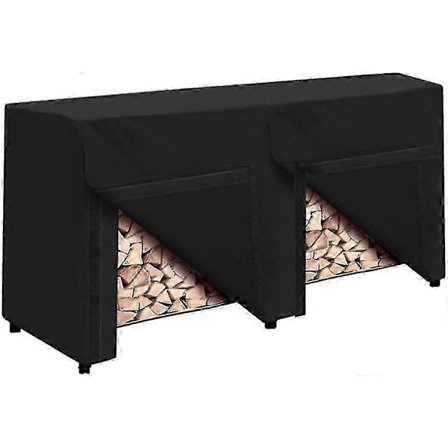 8ft Udendørs Brændestativ med Vandtæt Overtræk, Kraftig Brændeholder til Terrassebrug, Rørformet Ståldesign for Effektiv Brændestabel O-Perfet