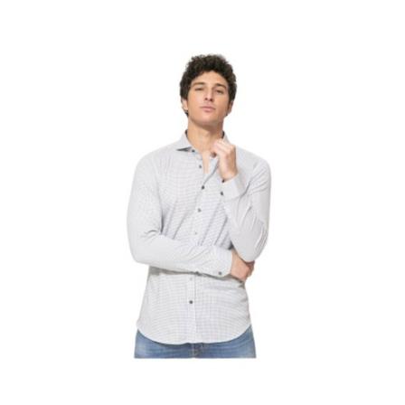 Desoto, Long-sleeved shirt with polka dots Blauw, Heren, Maat:M
