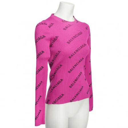 Balenciaga Vintage, Pre-owned Fabric tops Roze, Dames, Maat:M,Polyamide