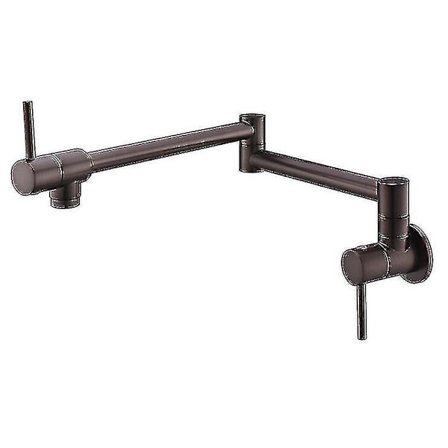 Veggmontert rosegullfarget pottefyller, sammenleggbar kjøkkenkran