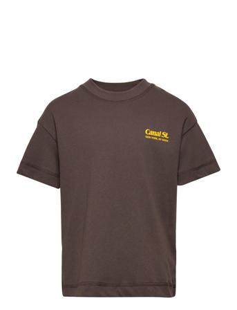 Jorriverside Back Tee Ss Crew Neck Jnr T-shirt Brun Jack & J S