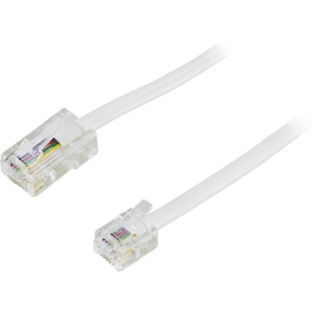 Deltaco Modulaarikaapeli RJ45 (8P4C) - RJ11 (6P4C) 1 m - Valkoinen