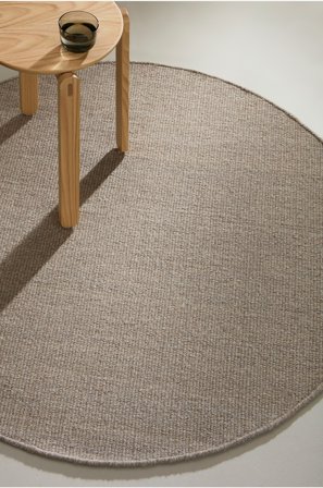 Jotex - Rundt Ullteppe Bomull/Ull/Viskose Greige ROW - Kjøp Ulltepper hos Jotex