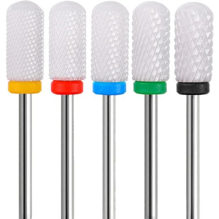 (5 kpl) 3/32 tuuman keraaminen kynsienpora teräsetti akryylikynsiin