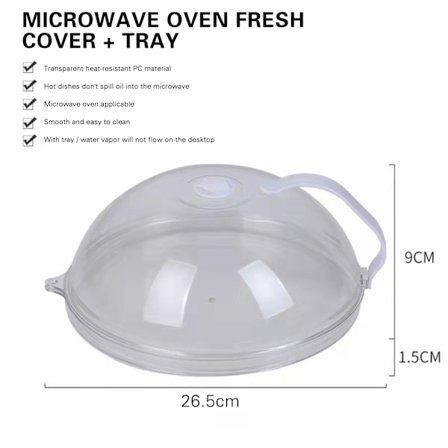 Lock med greppvänligt handtag, mikrovågssäkert stänkskydd