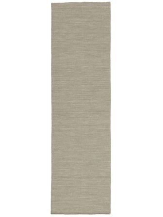 Wollteppich Einfarbig Handloom Flat Hellgrau/Beigeläufer Klein