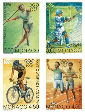 Monaco - Olympiske Lege Atlanta - Postfrisk sæt 4v
