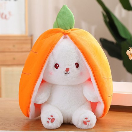 Mub- Variable strawberry rabbit plush doll multi-form cute carrot rabbit plush toy