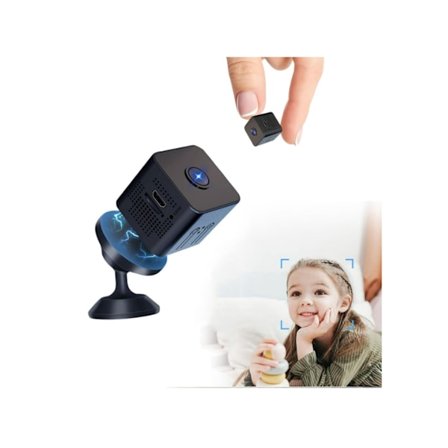 YEMAESRE Mini Kamera Full HD 1080P Wifi Hem Säkerhet Mörkerseende Rörelsedetektering Svart