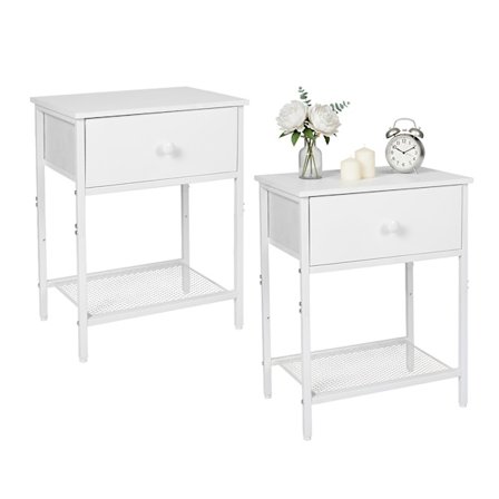 Nattduksbordsset, 2 delar med låda och hylla