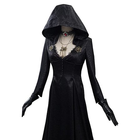 Resident Evil: Bela Dimitrescu Vampyrdam Cosplay -asu Bela Mekko+Peruukki setti Vain asu Only Costume Women S[CO]