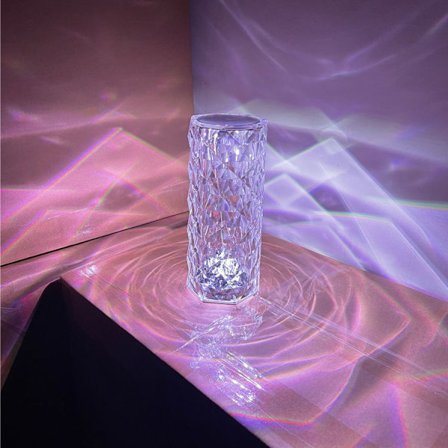 Crystal table lamp rose petals atmosphere lamp bedroom ins girl diamond table lamp Valentine's Day girl atmosphere good things