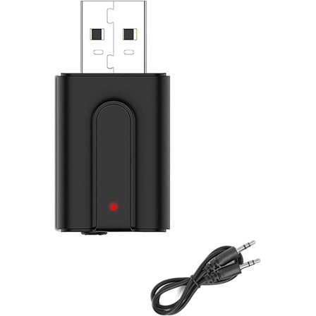 Bluetooth 5.0 Adapter Trådlös USB 3-i-1 sändare och mottagning