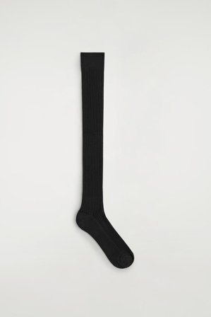 COS Femme Chaussettes Longues En Laine in Noir